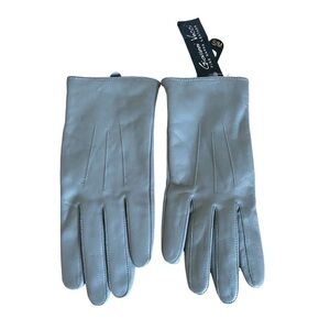 NWT 100% Leather Women’s Grey Winter Gloves Size Small Medium